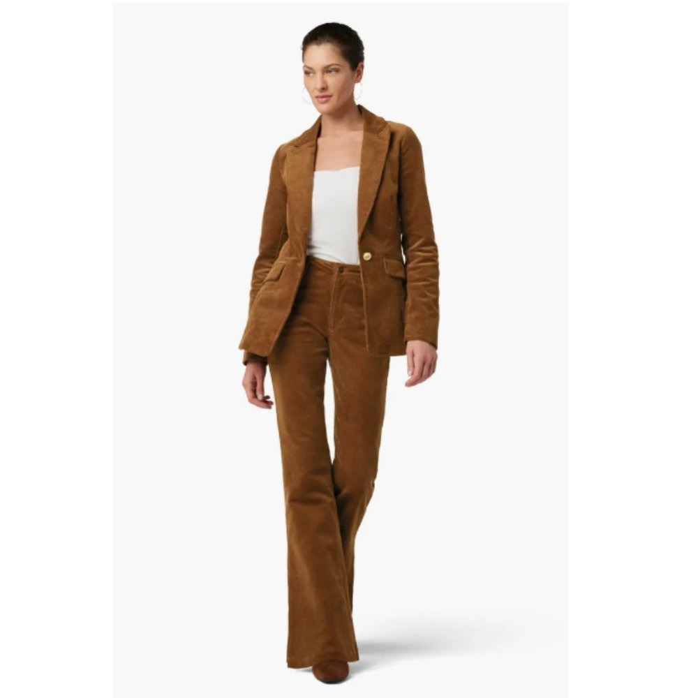 lucky bridgette boot burnt orange corduroy blazer suit set